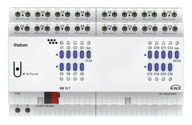 Akční Cena THEBEN 4940205 Spínací/žaluziový aktor RM 16 T KNX