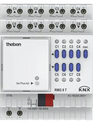 Aktuální THEBEN 4930200 Spínací/žaluziový aktor RMG 8 T KNX