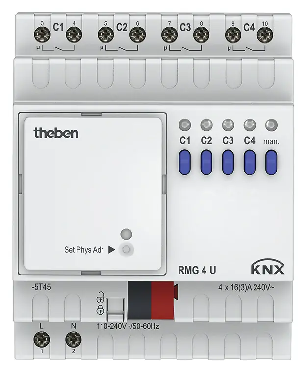 THEBEN 4930223 Spínací aktor RMG 4 U KNX Expresní Doručení