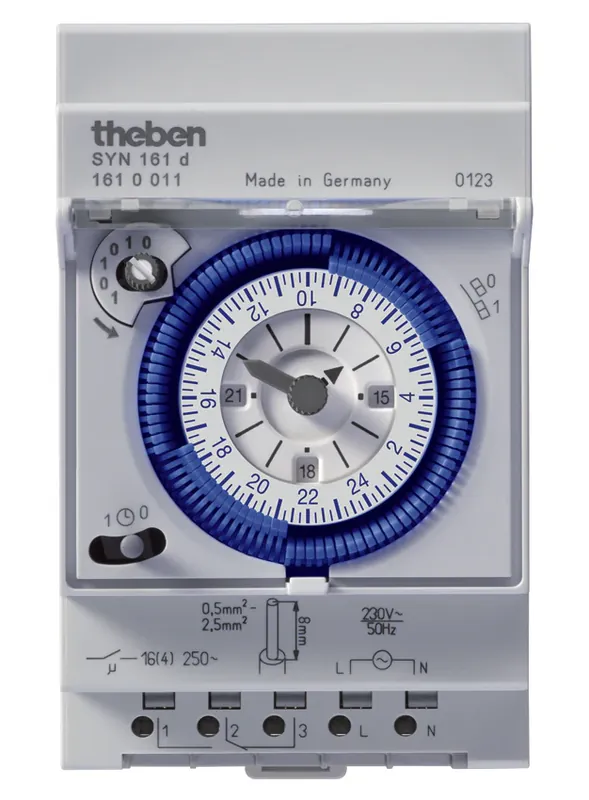 Levný THEBEN 1610011 Analogové spínací hodiny SYN 161 d