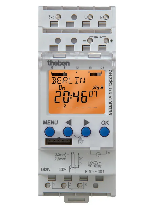 THEBEN 1714100 Astronomické digitální spínací hodiny SELEKTA 171 top2 RC 24V Akční Nabídka
