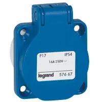 Zásuvka 57667 16A/220V 2P IP54 vestavná Bezpečná Platba