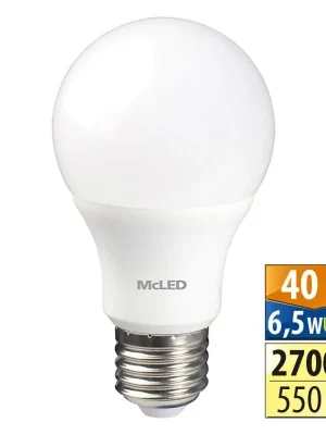 Top Prodej MCLED Žárovka LED 6,5W-40 E27 2700K 160° SELLER