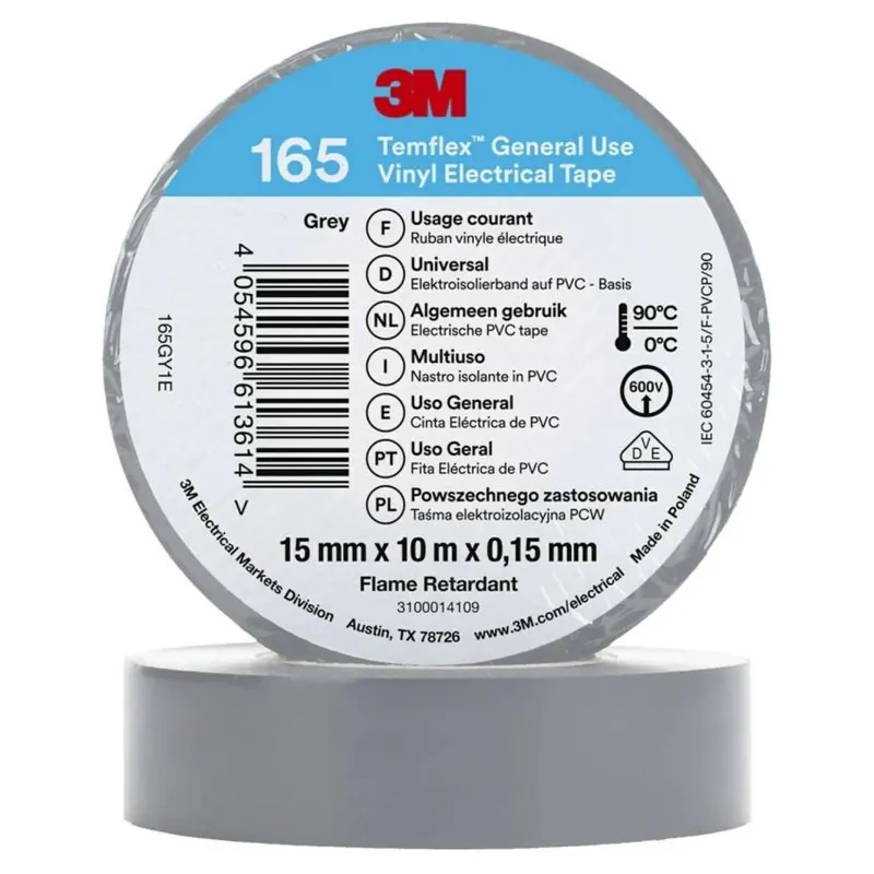 3M PÁSKA TEMFLEX 165 15MMX10M ŠEDÁ Cenově Výhodný