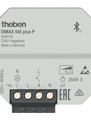 THEBEN 5450130 DIMAX 545 plus P Univerzální stmívač pod omítku s Bluetooth, aplikací a časovými funkcemi Aktuální