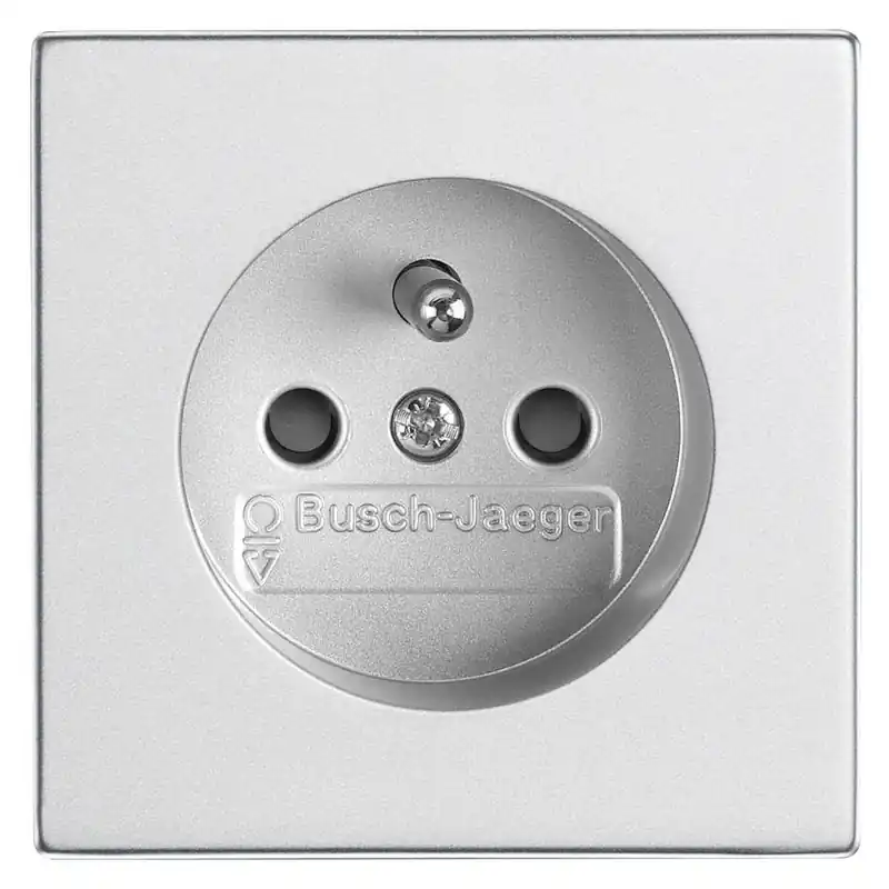 ABB FUTURE 6619B-A0635783 ZÁSUVKA JEDNONÁSOBNÁ S OCHRANNÝM KOLÍKEM S CLONKAMI HLINÍKOVÁ STŘÍBRNÁ Must-Have