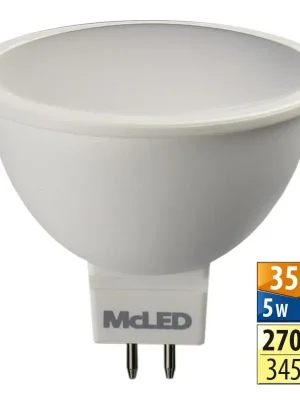 MCLED Žárovka LED 5W-35 GU5,3 2700K MR16 100° Víkendová Akce