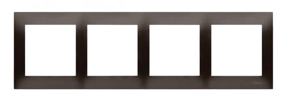 Rámeček 4 násobný, metalizovaný, Simon 54, barva hnědá metalizovaná Akce