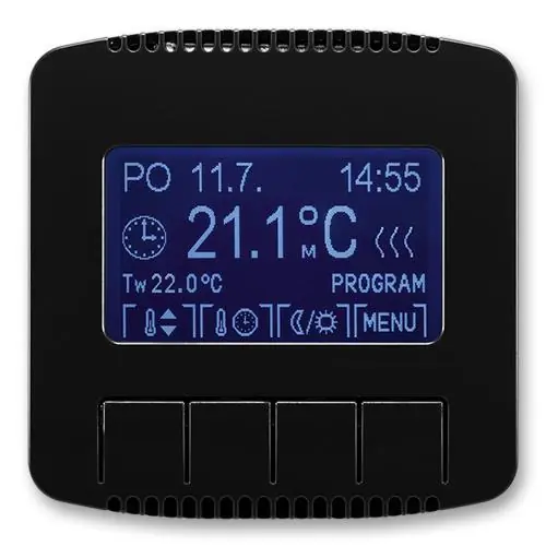 Novinka Termostat univerzální programovatelný ABB Tango 3292A-A10301 N černá