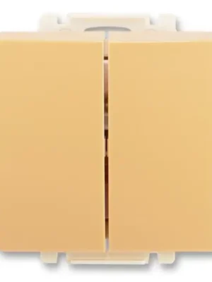 Značkový Tlačítko dvojité č.1/0+1/0 ABB Swing 3557G-A87340 D1 béžová