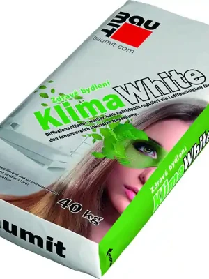 Cenově Výhodný Omítka jednovrstvá Baumit KlimaWhite vápenná 0,6 mm 40 kg