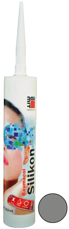 Tmel silikonový sanitární Baumit Baumacol Silikon cement grey 310 ml Vrácení Zdarma