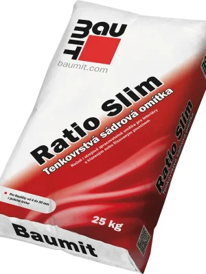 Omítka sádrová Baumit Ratio Slim 0,6 mm 25 kg Výhodná Nabídka