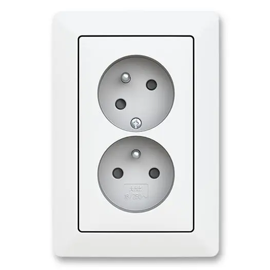 ABB ZONI 5513T-C02157 240 ZÁSUVKA DVOJNÁSOBNÁ S OCHR. KOLÍKY S CLONKAMI S NATOČENOU DUTINOU ZONI MATNÁ BÍLÁ Jen Po Omezenou Doba