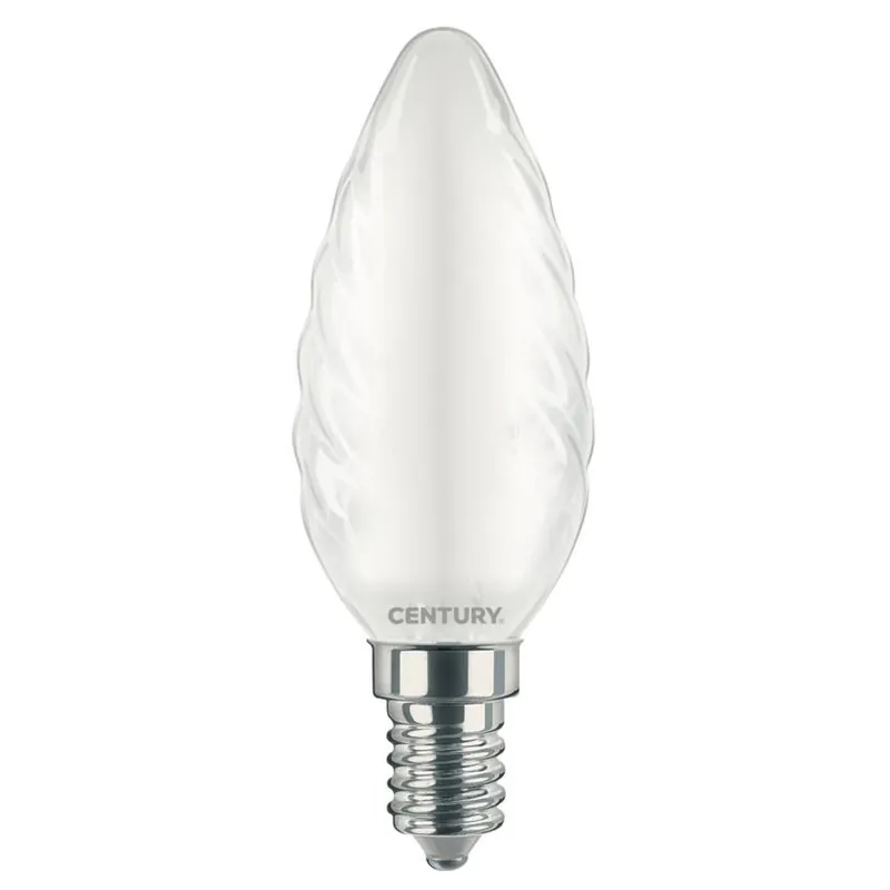 LED žárovka svíčka CENTURY INCANTO Twist E14 4W (40W) 470 lm 6500K 865 filament matná Super Cena