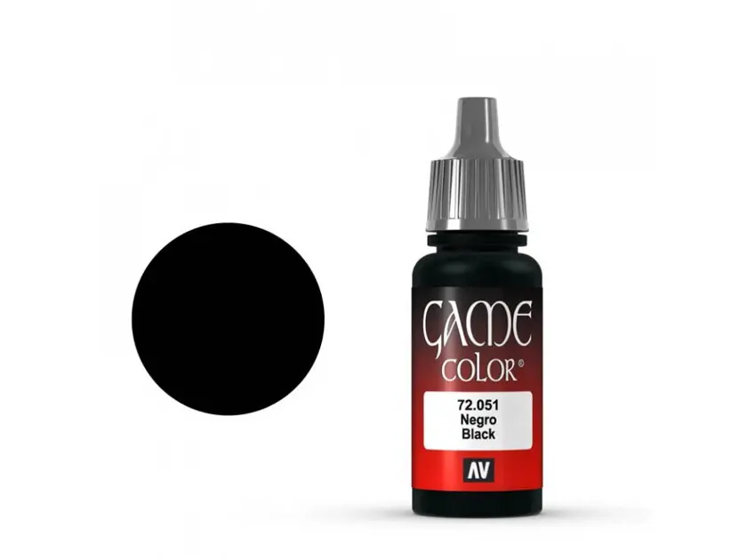 Vallejo Game Color 72051 Black (17 ml) Finální Výprodej