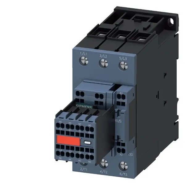 Přímo Od Výrobce SIEMENS Stykač vazební AC-3, 65A/30kW/400V, 3pólový, DC 24V, 2 NO + 2 NC, šroubová/pružinová svorka